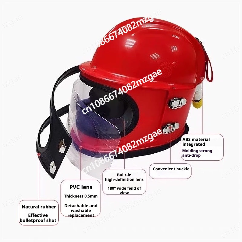Professional Sandblasting Helmet with PVC Protective Shield Lens, Safety Equipment for Sandblasting Operations