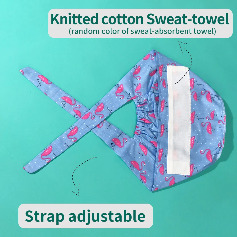 Accesorios de uniformes médicos para trabajo de belleza y Hospital, gorro quirúrgico con estampado Animal, para sala de operaciones