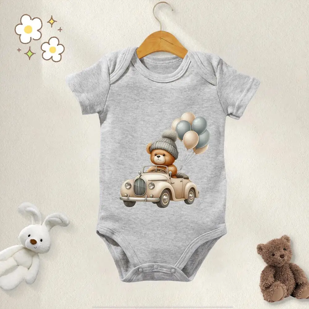 Baby Onesie Boys Girls Romper 100% Cotton Cute Bear Print Jumpsuit Infant Clothing Newborn Costume Baby Clothes