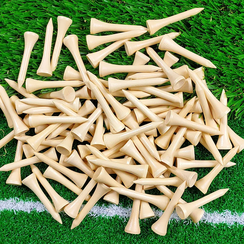 100Pcs/Bag Golf Tees Wood Golf Balls Holder 4 Sizes Available Drop Ship 42mm 54mm 70mm 83mm