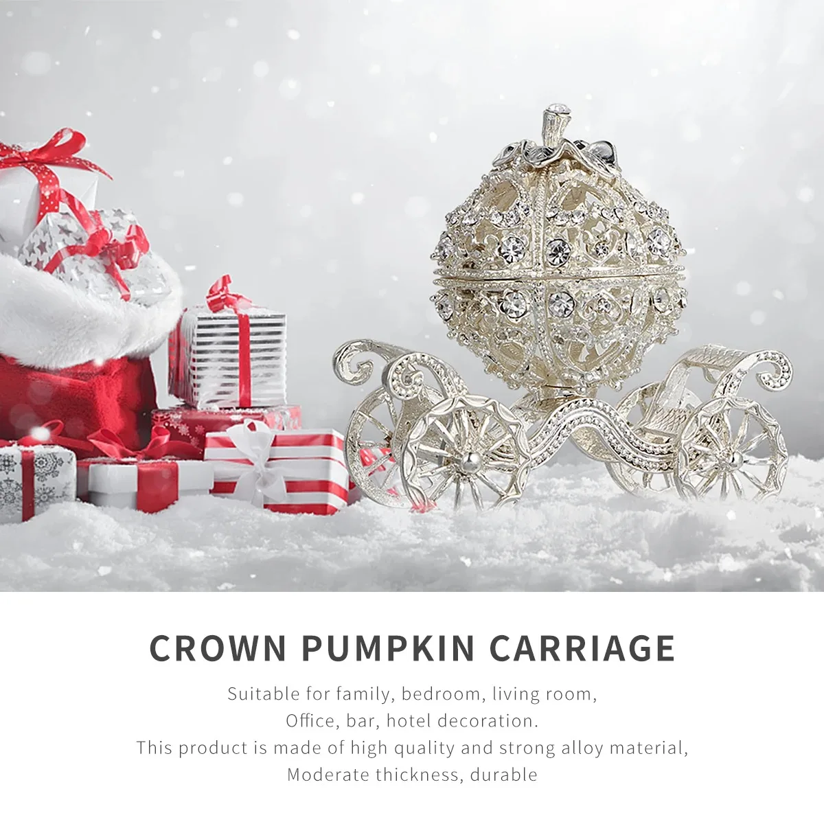 حجر الراين كريستال اليقطين حلية صندوق سندريلا النقل مجوهرات الصدور الإبداعية هدية حلية النقل أكياس اكسسوارات هدية