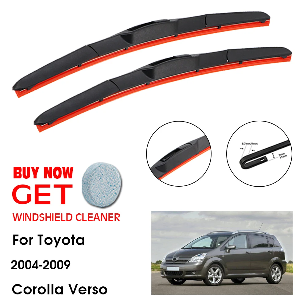 

Car Wiper For Toyota Corolla Verso 26"+16" 2004-2009 Front Window Washer Windscreen Windshield SilicaGel Wiper Blade Accessories