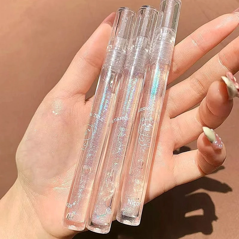 블루 파인 다이아몬드 클리어 립글로스 펄리 시덕시브 립글레이즈 샤이니 립스 롱래스팅 워터프루프 젤리 투트 립 오일 밤 메이크업