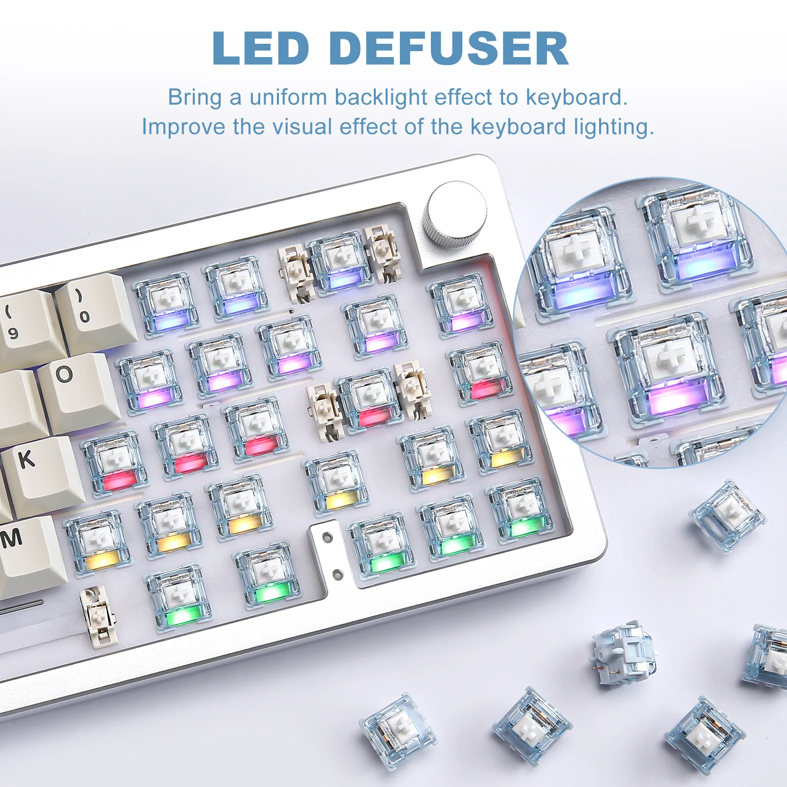 Yunzii-ホットスワップゲーミングキーボードおよびmxキーキャップ用のGateronゼロリニアスイッチ、事前に潤滑されたメカニカルスイッチ、5ピン、パックあたり35個