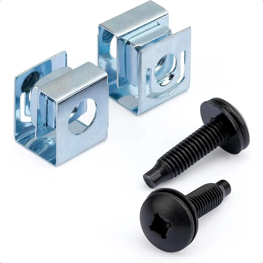 

.com 103 Винты для серверной стойки, 50 шт. Винты для сетевой стойки и зажимные гайки для монтажа в стойку серверного шкафа или корпуса TAA CLPSCRW10