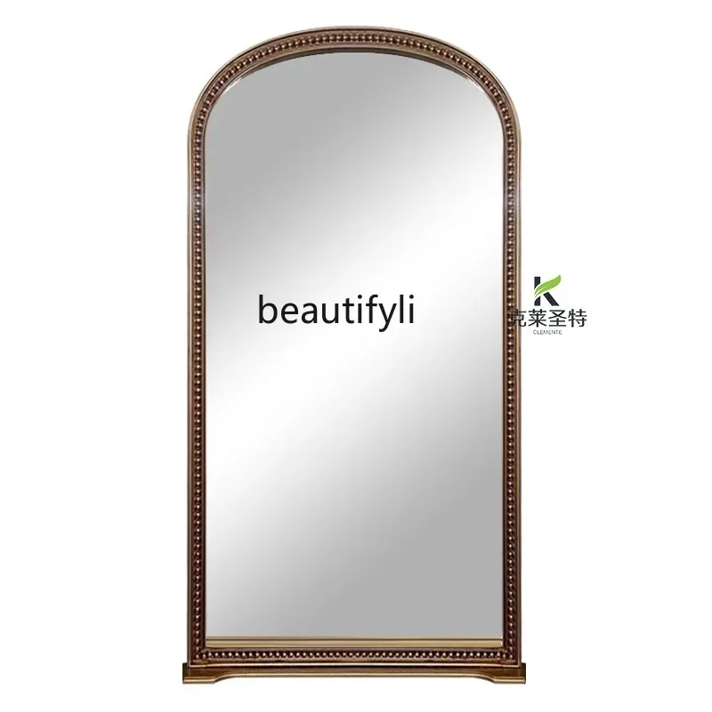 

A50 French retro full-length mirror living room wall-mounted American home bedroom floor-standing dressing mirror European style
