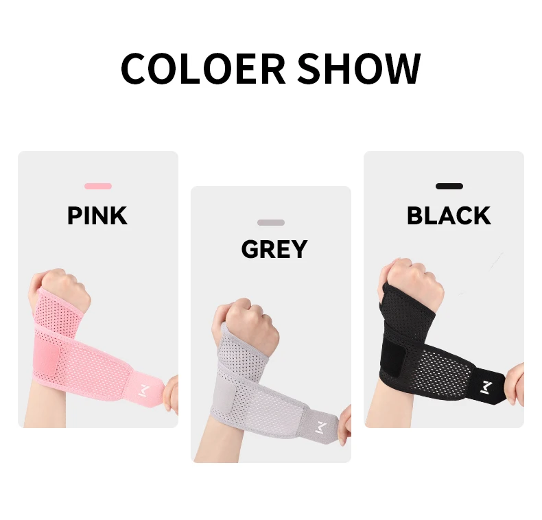 1pc Einstellbare Handgelenk Strap Sport Handgelenk Unterstützung Klammer Schwarz Gewichtheben Armband Für Männer & Frauen Badminton Tennis Gym – Detail 10
