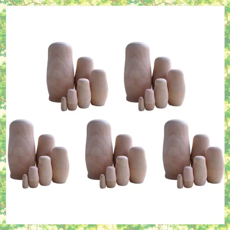 

T84C-русская пустая матрешка из дерева, неокрашенная, рукоделие своими руками (30 комплектов)