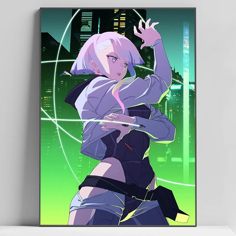 

C-Cyberpunk E-Edgerunners Anime Poster Room Decor Print Home Bedroom Decoration Painting on Canvas Posters for Wall Art Pictures