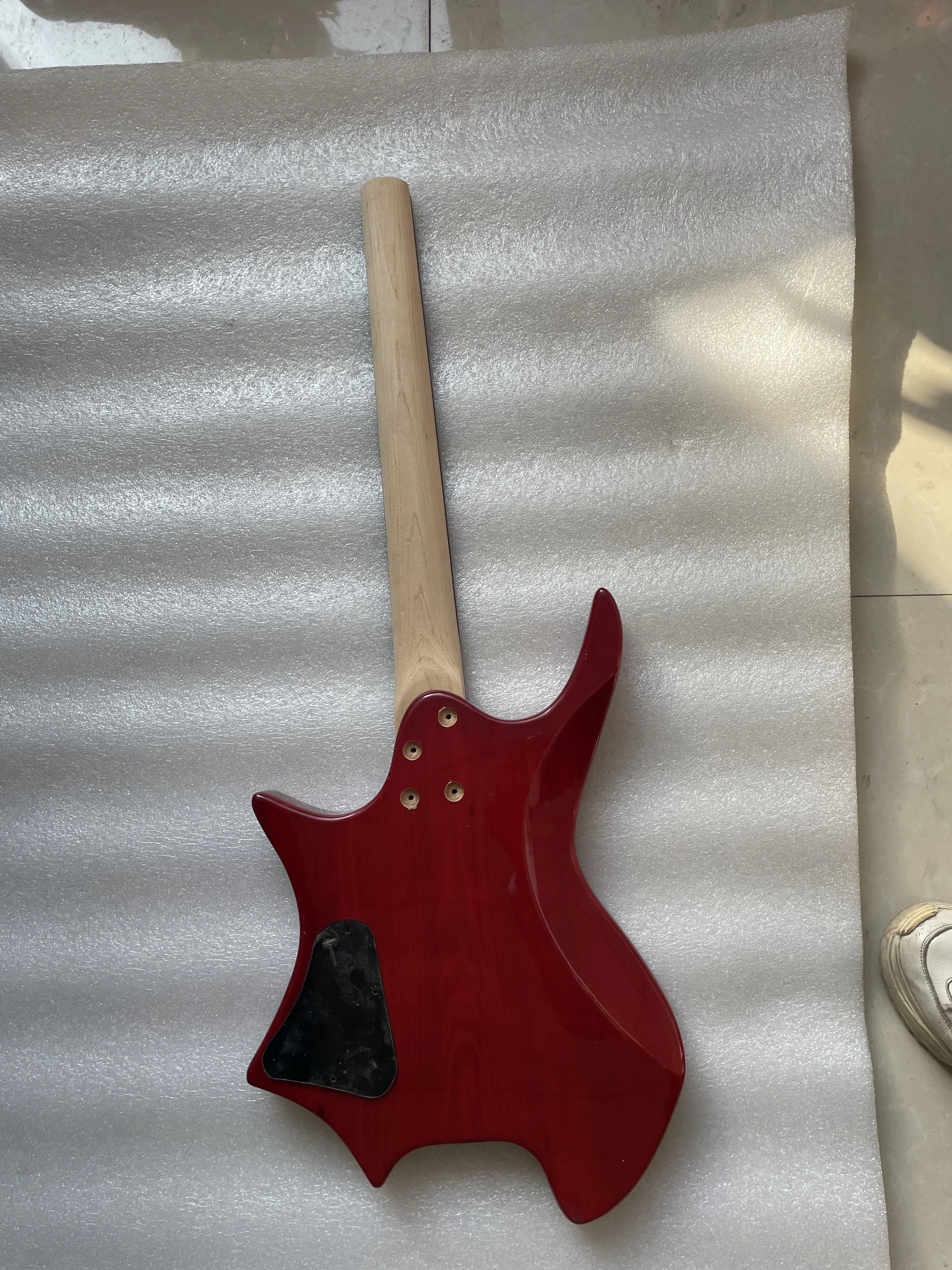 Costomized Mini Guitar 6 String Headless Electric Guitar Body&Neck Ash Wood Body Travel Guitar Bird Eyes Maple Neck Rosewood