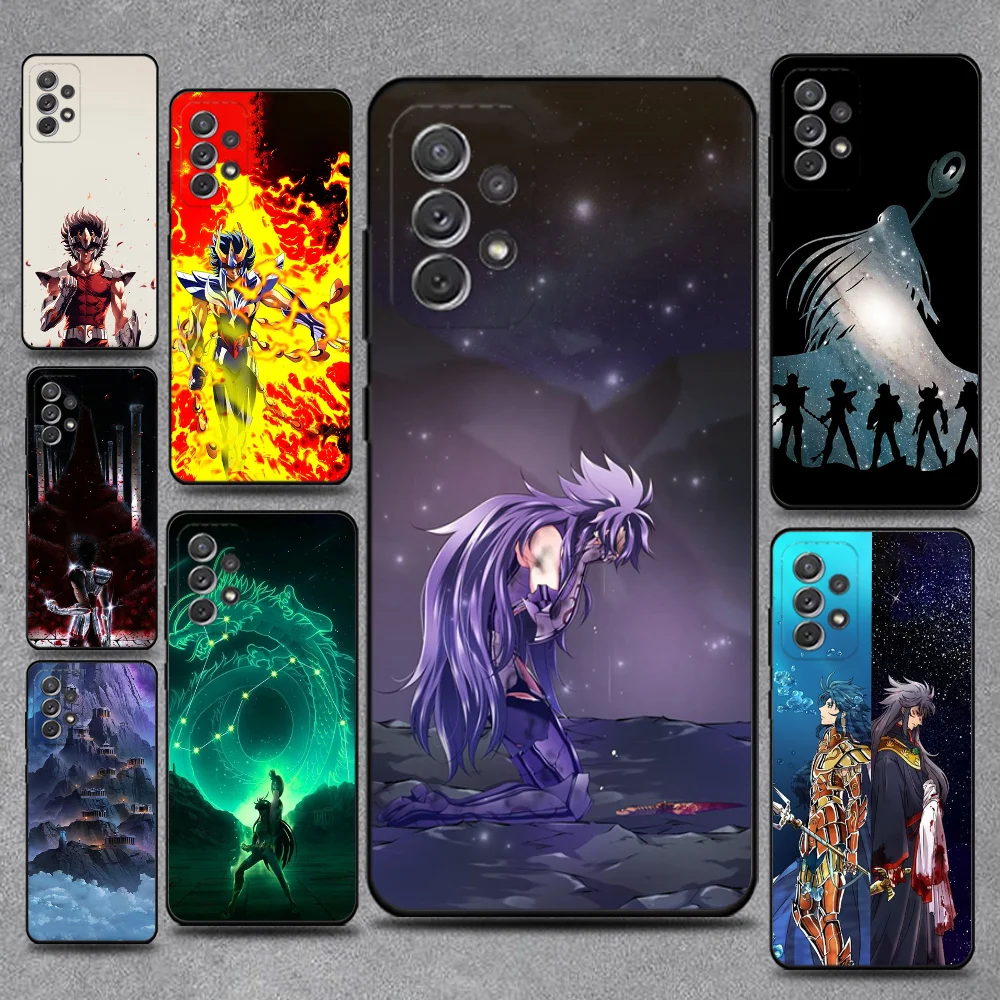 

S-Saint Seiya Knights Zodiac Phone Case For Samsung S25,S24,S21,S22,S23,S30,Ultra,S20,Plus,Fe,Lite,Note,10,9,5G Black Cover