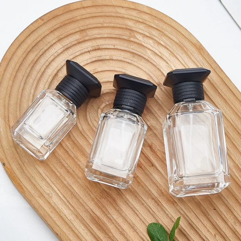 6 uds 100ML botellas vacías de bayoneta vidrio 30ml botella con pulverizador de Perfume cosméticos líquidos de viaje contenedores de Perfume de muestra de aceite esencial