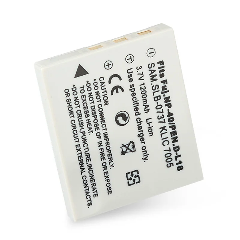 

Camera Battery NP40 for Fujifilm NP-40 NP-40N F455 Samsung SLB-0737 Kodak Klic-7005 Pentax D-Li8 D-Li85 BenQ DLI-102 RICOH D-LI8