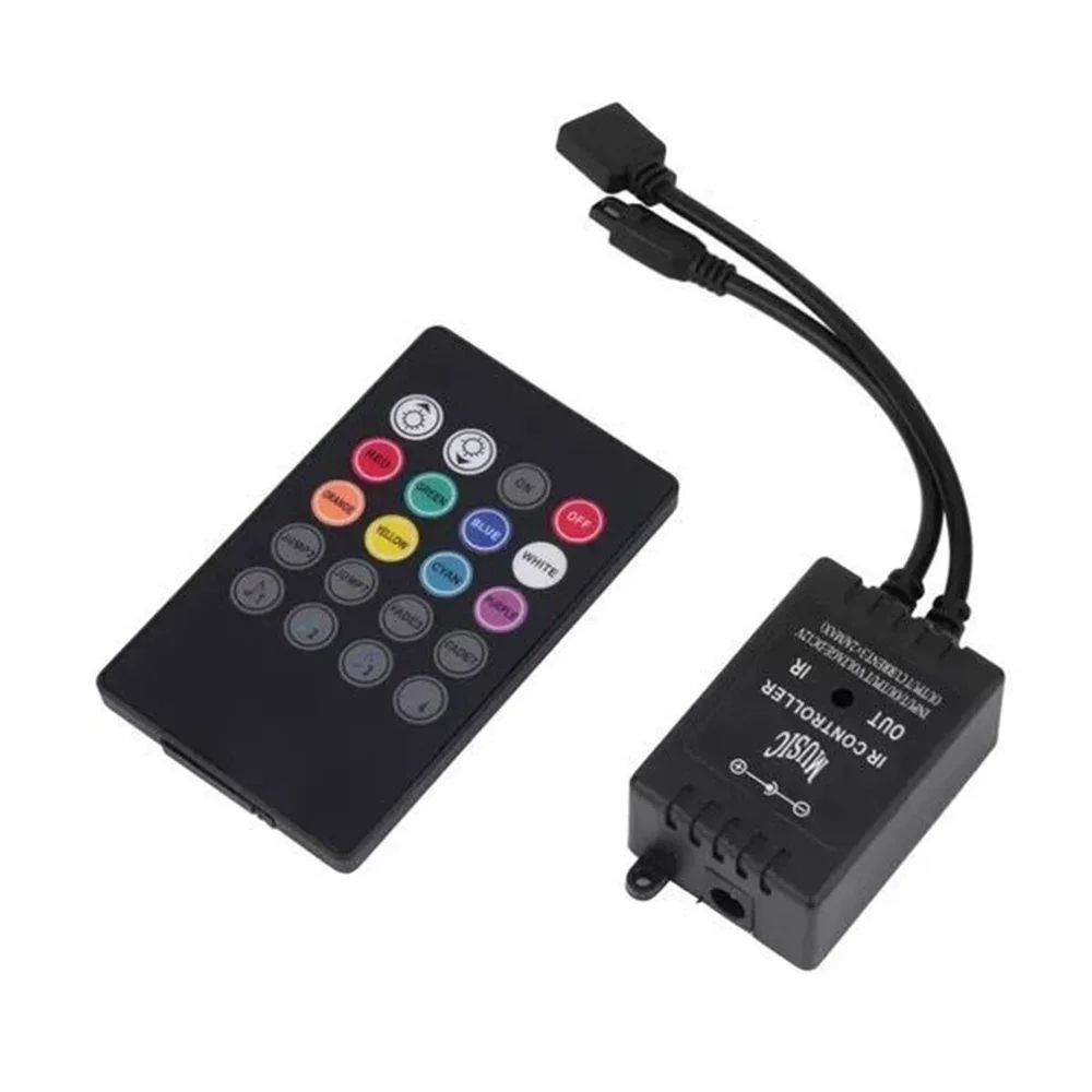 5 PCS LED RGB Music Controller DC12-24V 20 Key Sound Sensor IR Remote Controller For 505 3528 RGB LED Strip