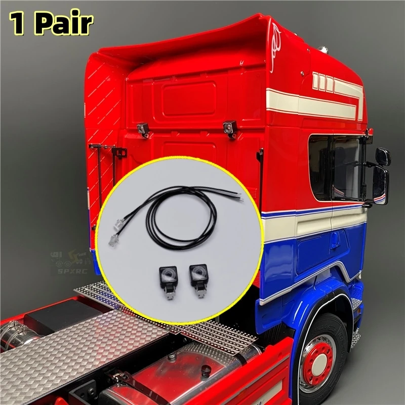 

LED Square Spotlight Equipment Rack D-01 for 1/14 Tamiya RC SCANIA 770S Construction Machinery Trailer Crawler Cars Toy Parts