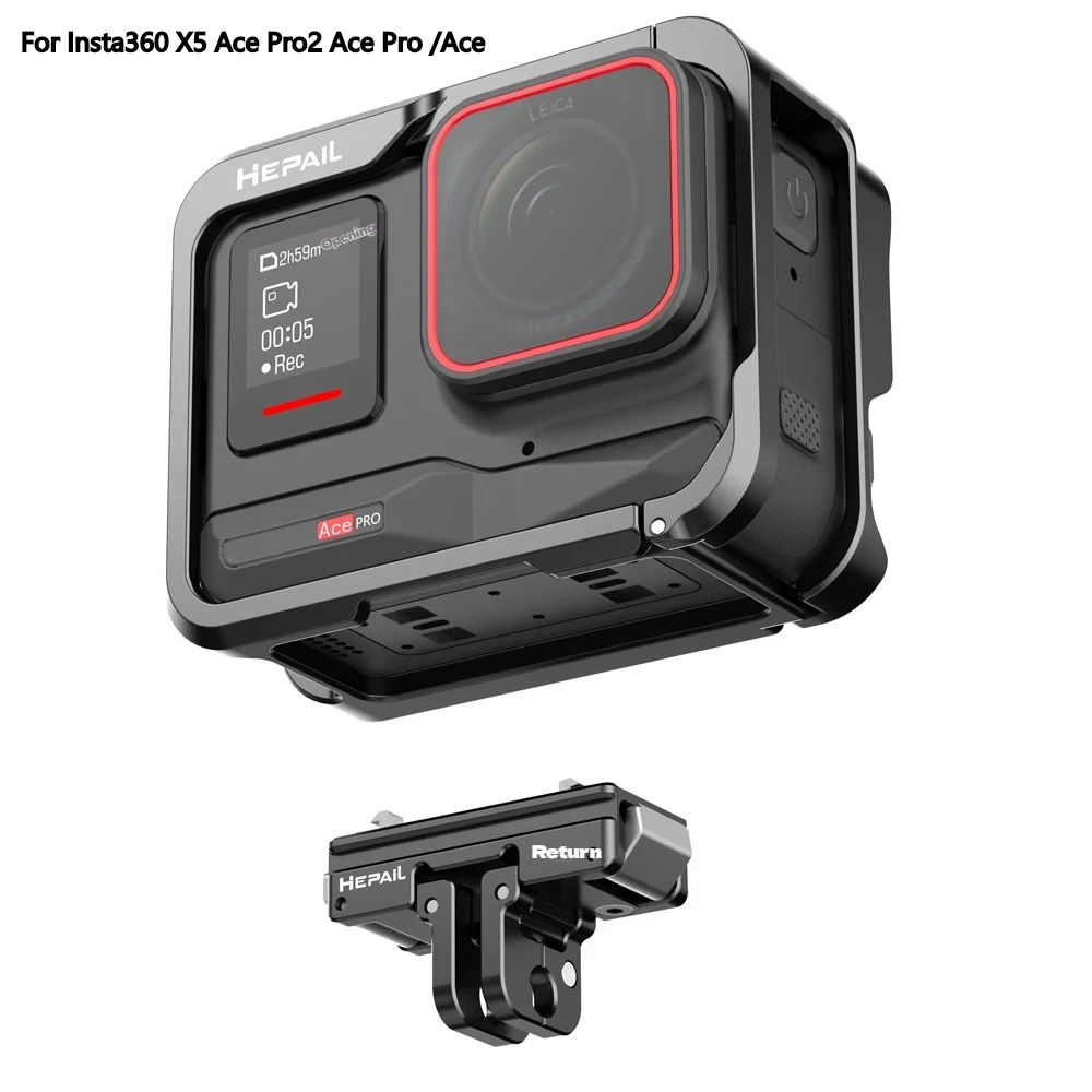

For Insta360 X5 Ace Pro2 Ace Pro /Ace Magnetic Quick Release Base Aluminum Alloy Camera Adapter Sports Camera Accessories