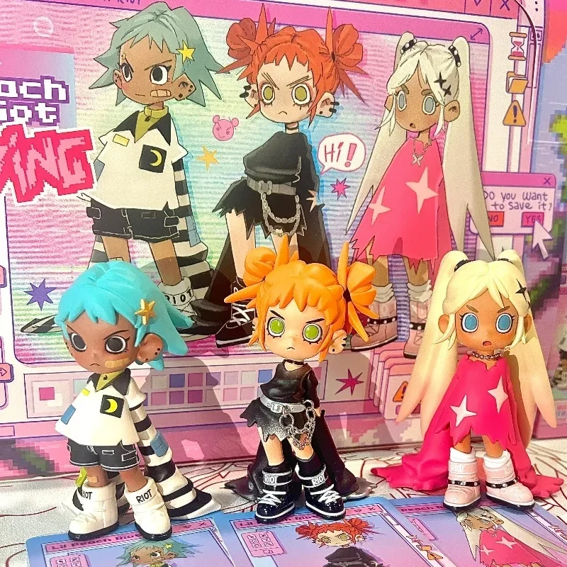 Lil Peach Riot Loading Series Blind Box Anime Figure Lil Peach Riot Frankie Gigi Poppy Mystery Box Toy Surprise Bag Decor Gift