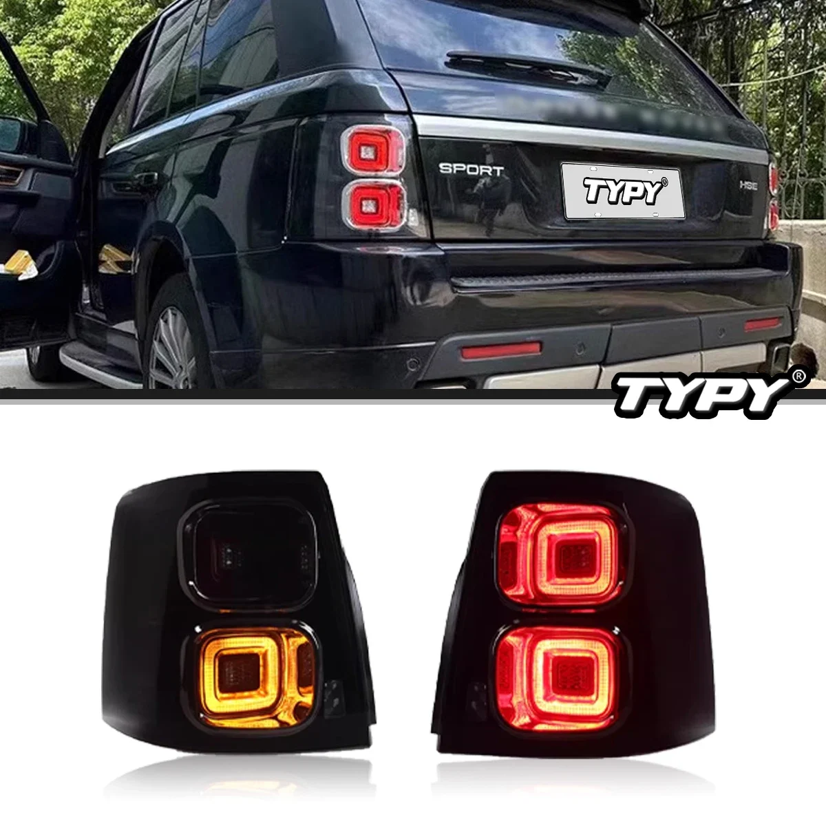 

TYPY Car Tail Lights For Range Rover Sport 2005-2013 LED Car Tail Lamps Daytime Running Lights Dynamic Car Accessories