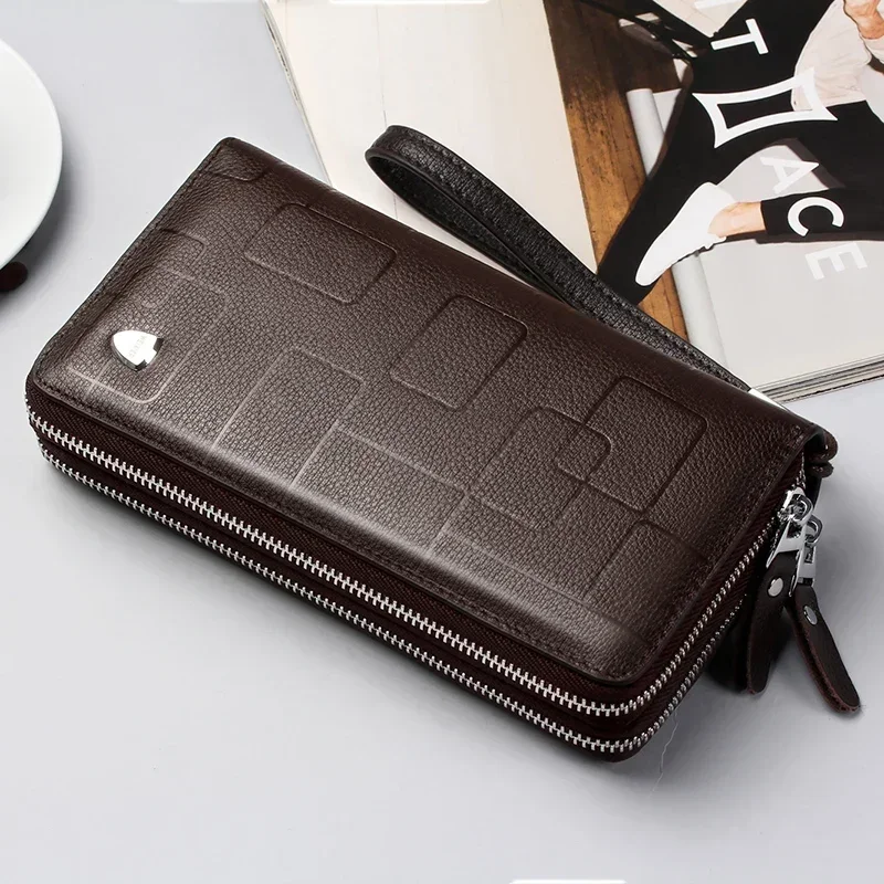 New Fashion Men\'s Wallet High Quality Genuine Leather Card Holders Designer Purse Mens Card Wallet Big Capacity Cardholder Bag