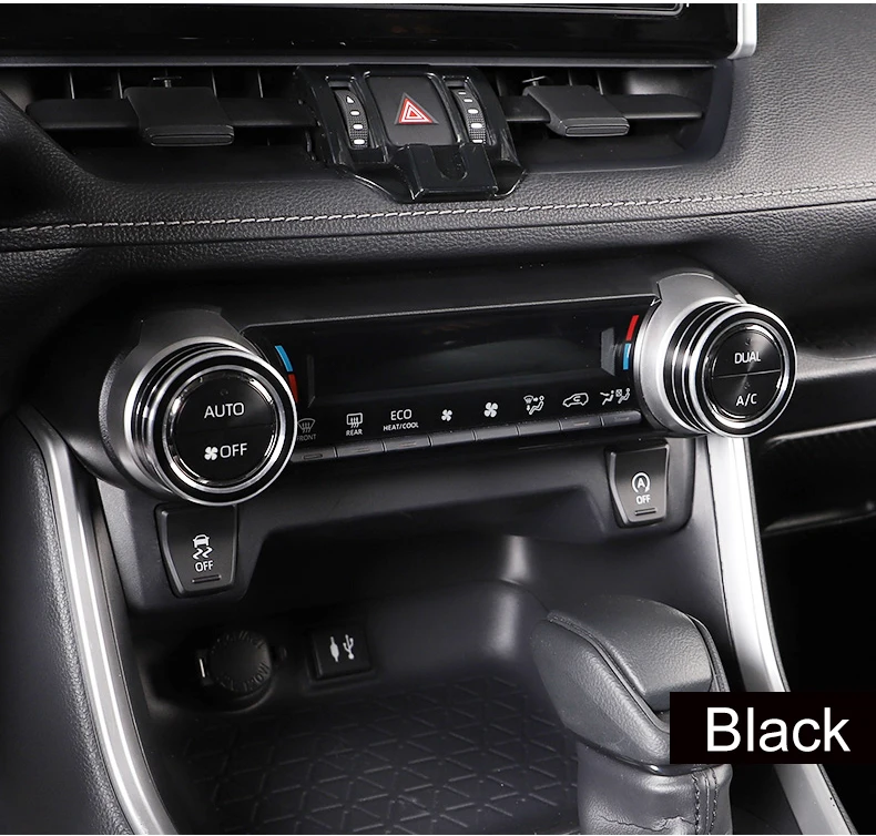 Für Toyota RAV4 XA50 Hybrid 2019 2020 2021 2022 2023 2024 2025 Auto Klimaanlagen-Steuerungsschalter Knopfringe Radio Audio Drehknopf Zierblende Abdeckung – Detail 13