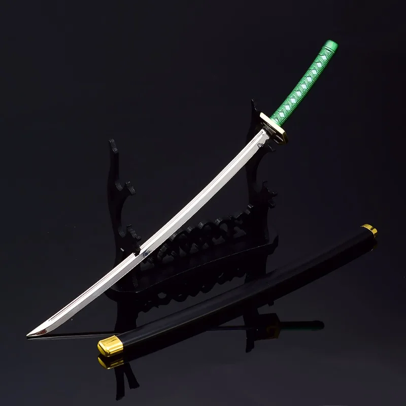 Anime Bleach Katana Kurosaki Ichigo Fake Sword Aizen Metal Ninja Knife Blade Real Size Japanese Katana Samurai Sabre Kid Toy