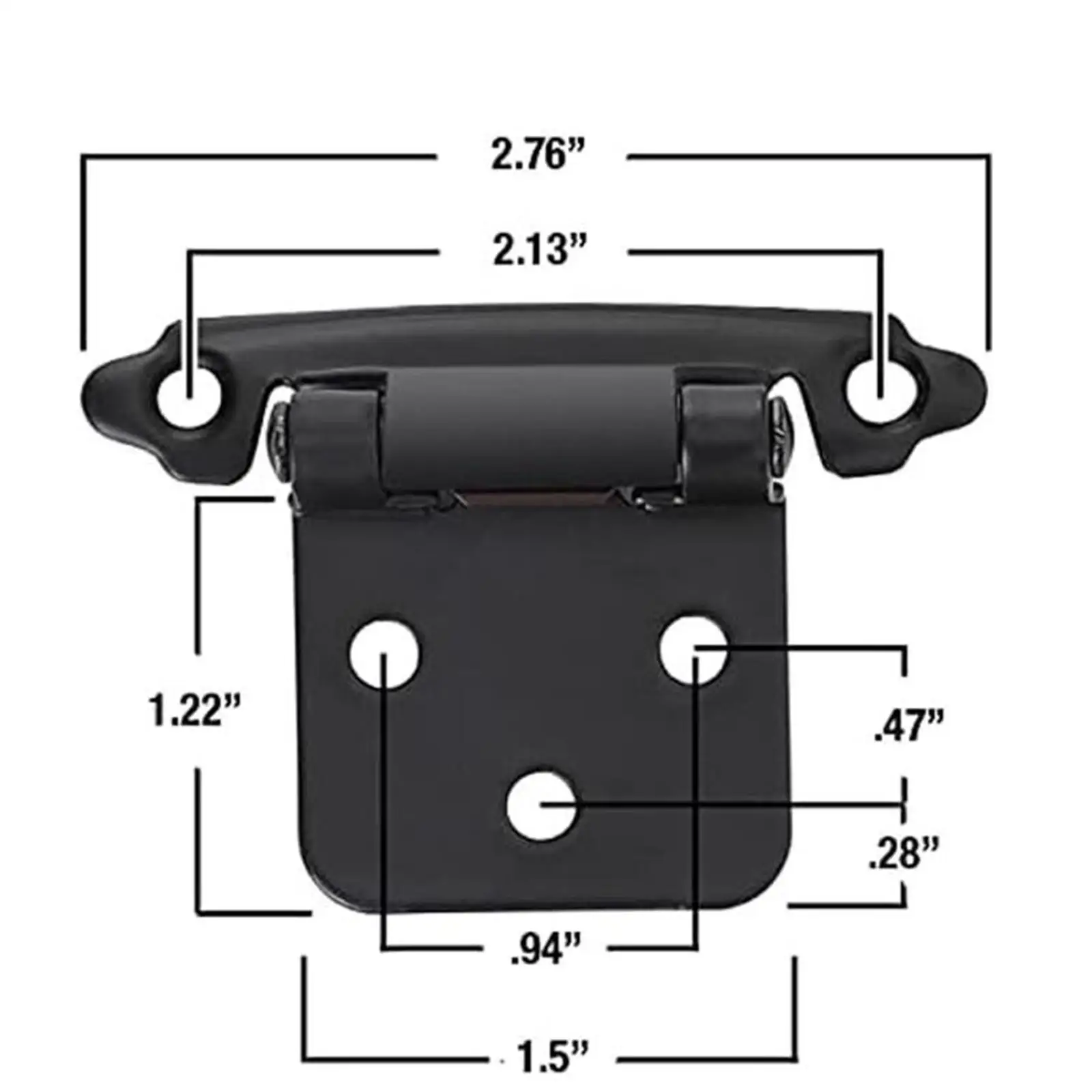 10x 1/2inch Cabinet Door Hinges Self Closing Hinge Semi Concealed Versatile Quiet Smooth Close Accessories Door Hardware