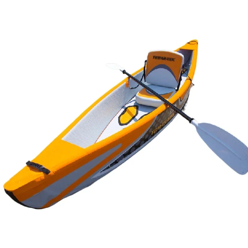 Inflatable Canoe 325cm,TH-325 1 Person 7PSI High Pressure with Aluminium Paddle,Seat&Backpack for Beginner Water Sport