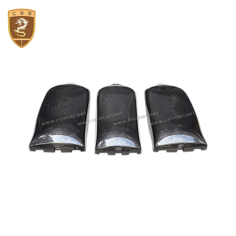 OEM Style Replacement Carbon Fiber Car Seat Back Covers Trim for Tesla Model X 7 Seater