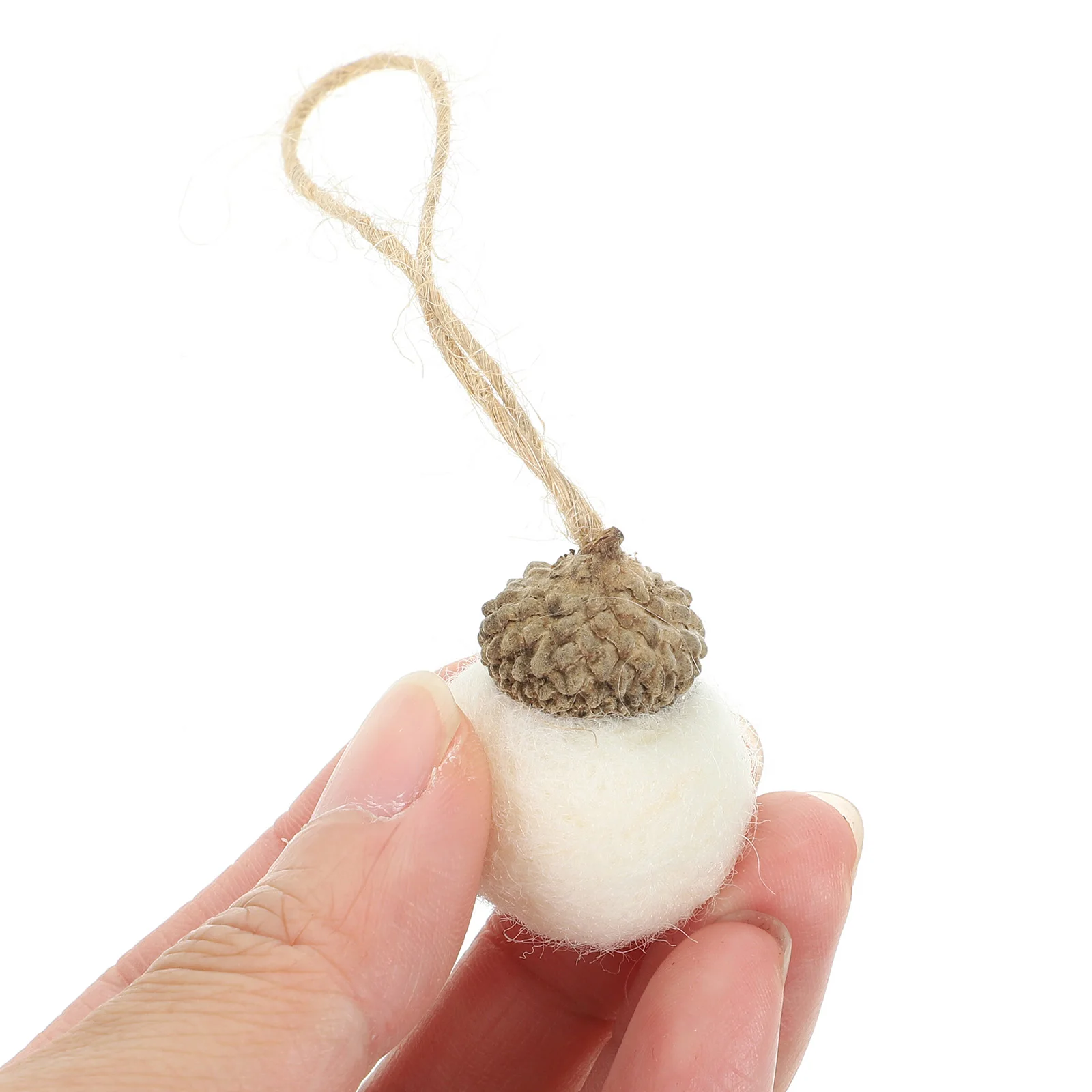 

10pcs White Pine Cone Acorn Strings for DIY Christmas Decorations Hanging Ornaments Home Garden Party Photo Props Festive
