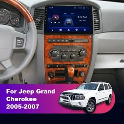 10.1'' Screen CARPLAY Android 12 Autoradio Multimedia For Jeep Grand Cherokee 2005-2007 Car Radio Navigation Player GPS No 2Din