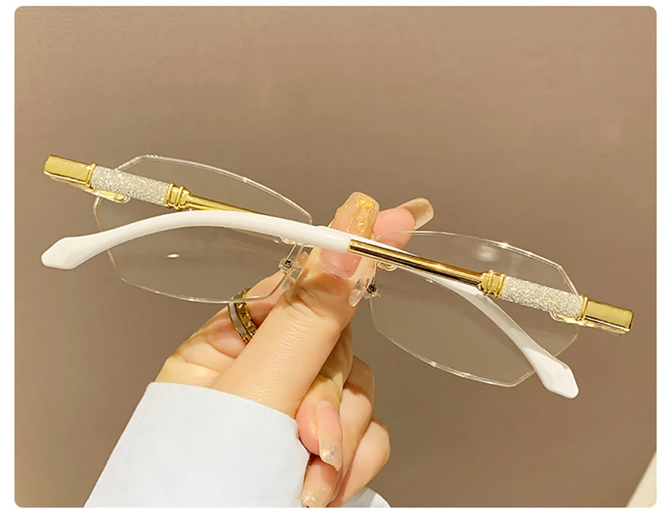 Retro ultraleichte Schneid rahmen Frauen Presbyopie Brillen blockieren Blaulicht Lesebrille weitsichtige Brillen mit Dioptrien – Detail 7