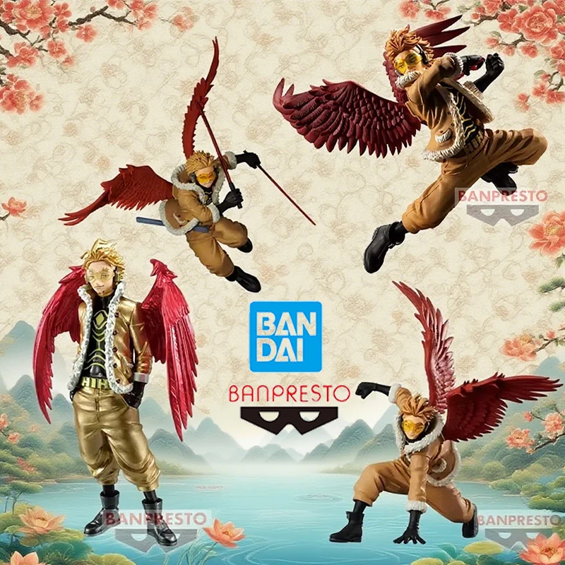 

Original Bandai Banpresto My Hero Academia The Amazing Heroes Plus Hawks Anime Action Figures Model Desktop Decoration Pvc Gift