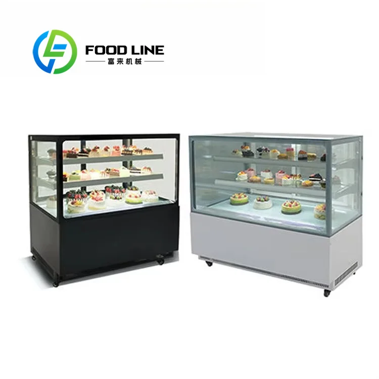 Commercial Cake Showcase Smooth Inner Stainless Surface Like Glass Bakery Display Cooler Resists Stains And Makes Daily Wiping