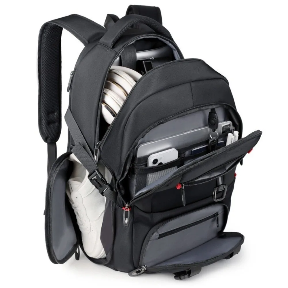Large Capacity Travel Backpack USB Port Shoe Compartment Laptop Backpack Multi-Functional Design Separate Wet Dry Compartments