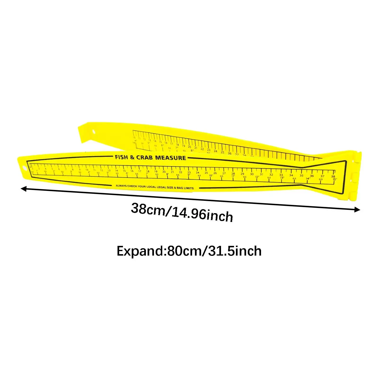 لوحة قياس الأسماك 31 بوصة/80 سنتيمتر مقياس جراد البحر لعشاق الصيد على الشاطئ #6