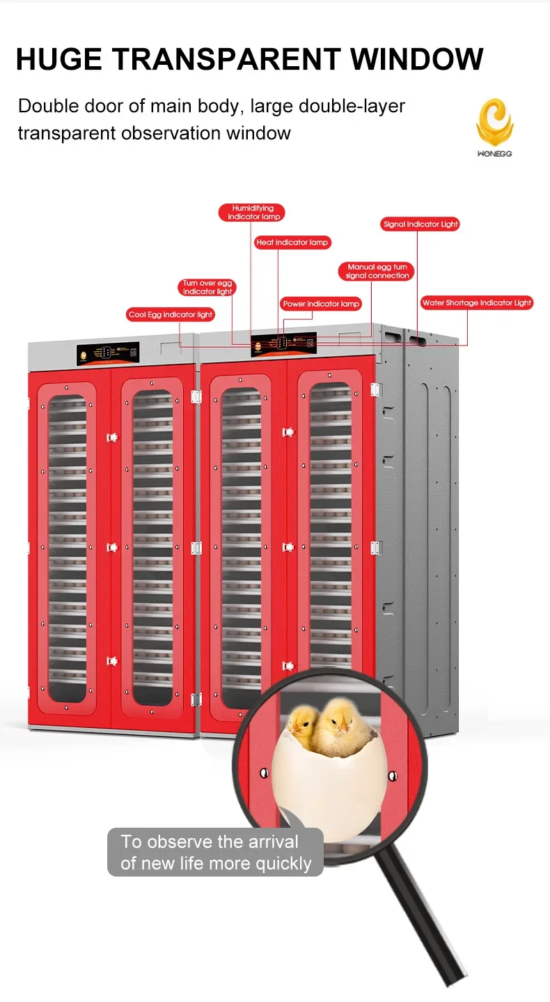 

WONEGG High Quality Poultry Farm Chick Master 4000 Egg Incubators Price Hatcher