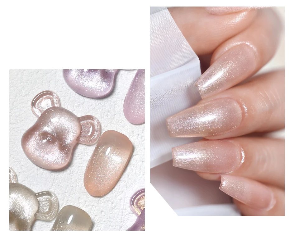 Arte Clavo Großhandel 15ml Japanischer Nagel-Gel-Lack Flash White Shell Aurora Pink Pearl Milky Glitter Gel Dropshipping Salon – Detail 6