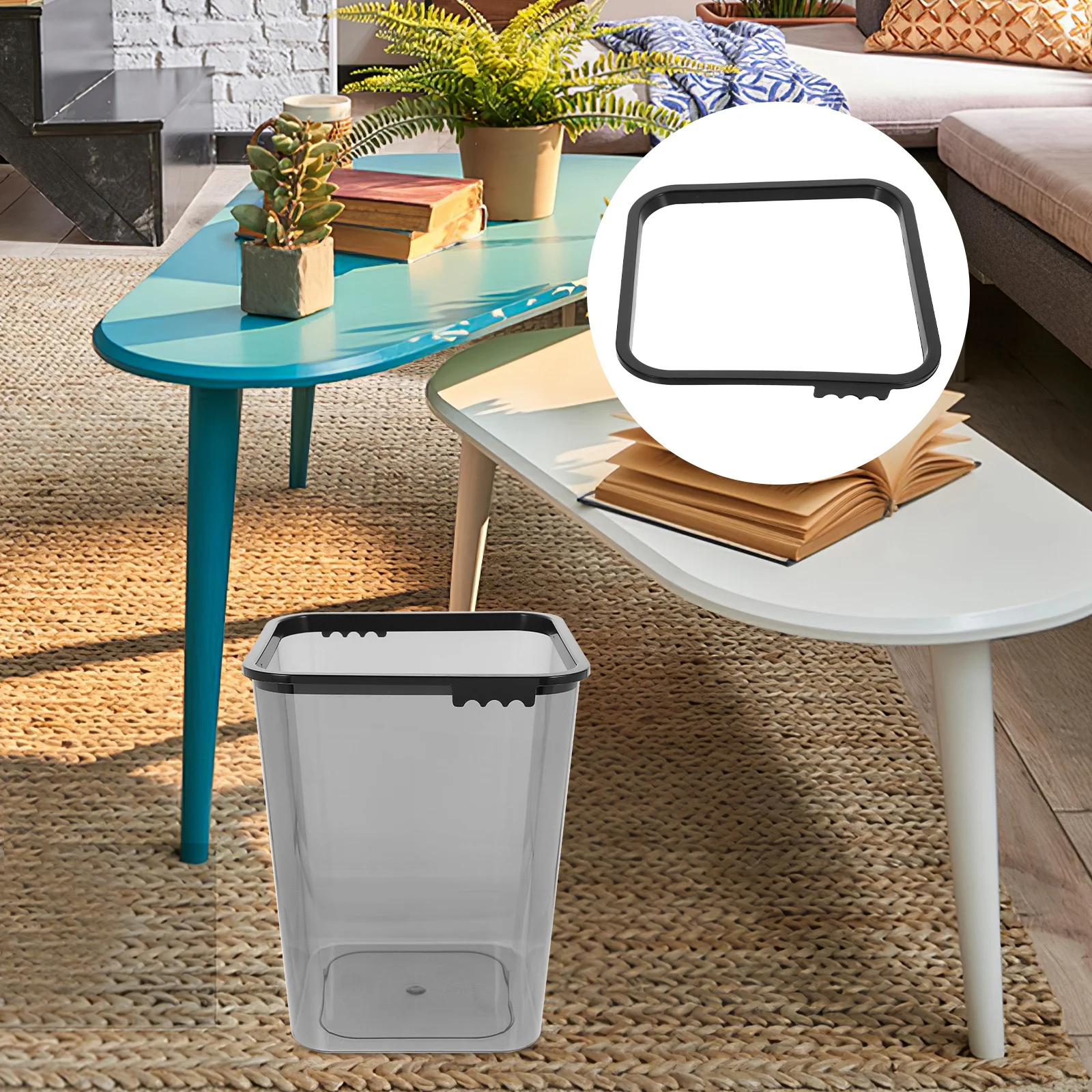 

Trash Can Press Ring Square Plastic Press Buckles For Trash Bin Smooth Heavy Duty Waste Bin Accessories Home Office Use