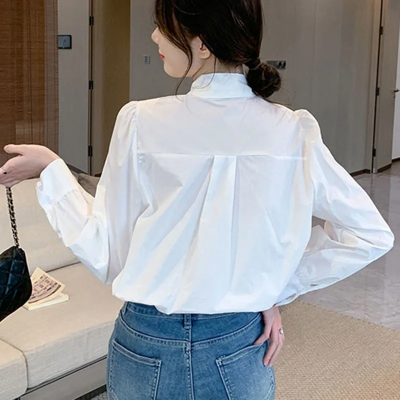 Blusas De Mujer Korean Fashion Tops Woman Clothing Long Sleeve Casual Loose Shirts For Women Elegant White Blouses 2025 Spring