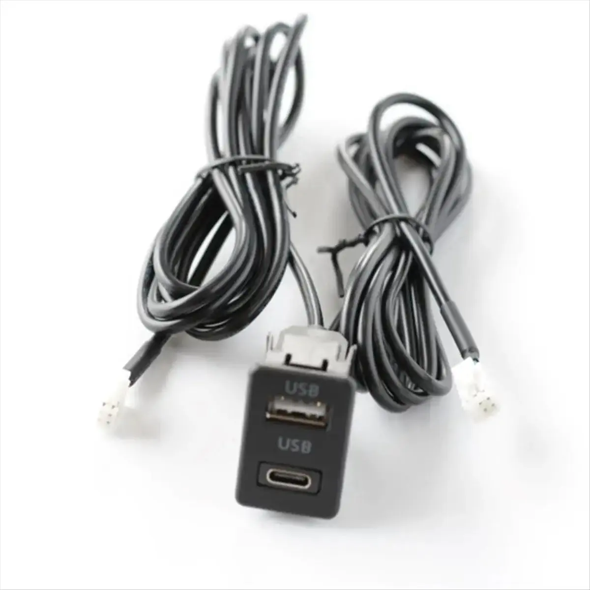 Compatible Car Dash Mount USB+TYPE-C Port Panel Interface Extension Cable Adapter Car Dashboard Vehicle Navigation USB Socket