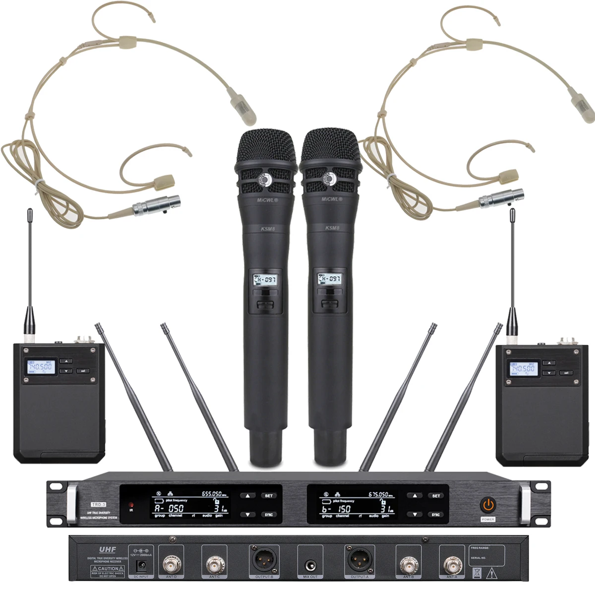 Classic AD4D Wide-Range ULXD4D 2 Channel KSM9 Wireless Microphone System Cardioid Condenser Headset KSM8 Handheld SKM9000 Stage