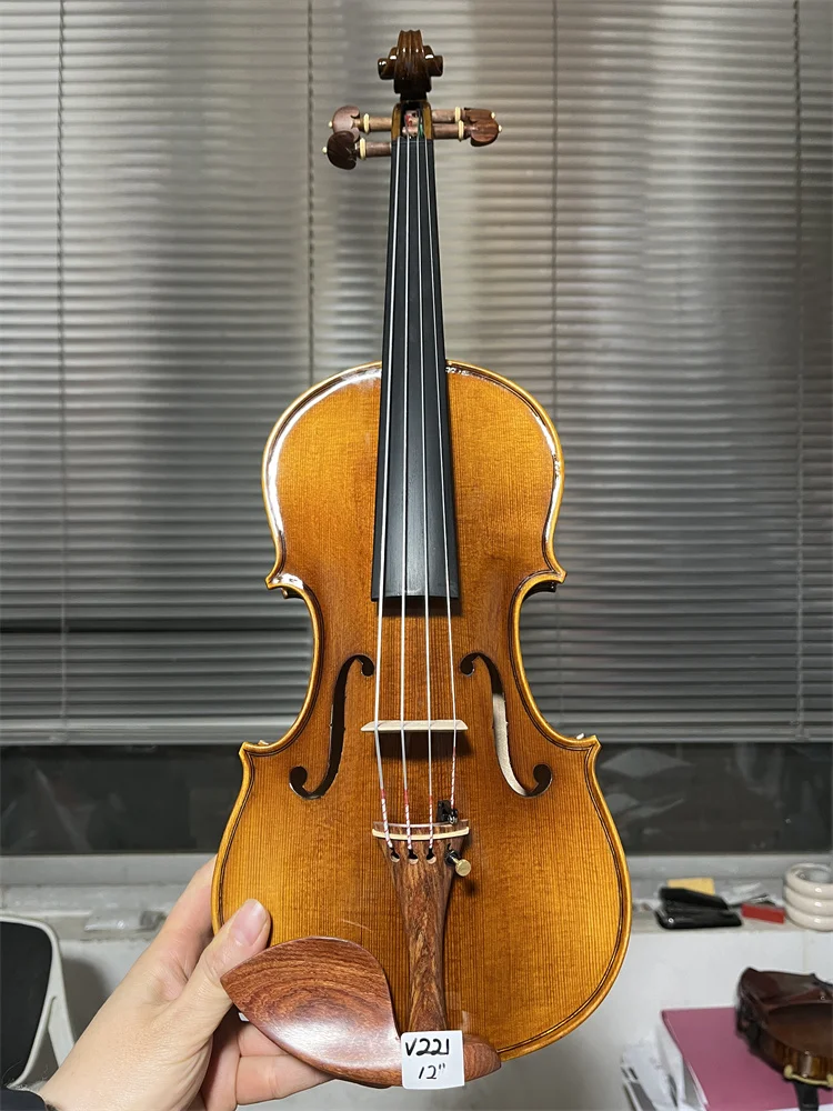 Actual Photo Hand Made Antique Style Solid European Wood 12 inch Viola (Body length: 310mm) w/ Case&Bow V221