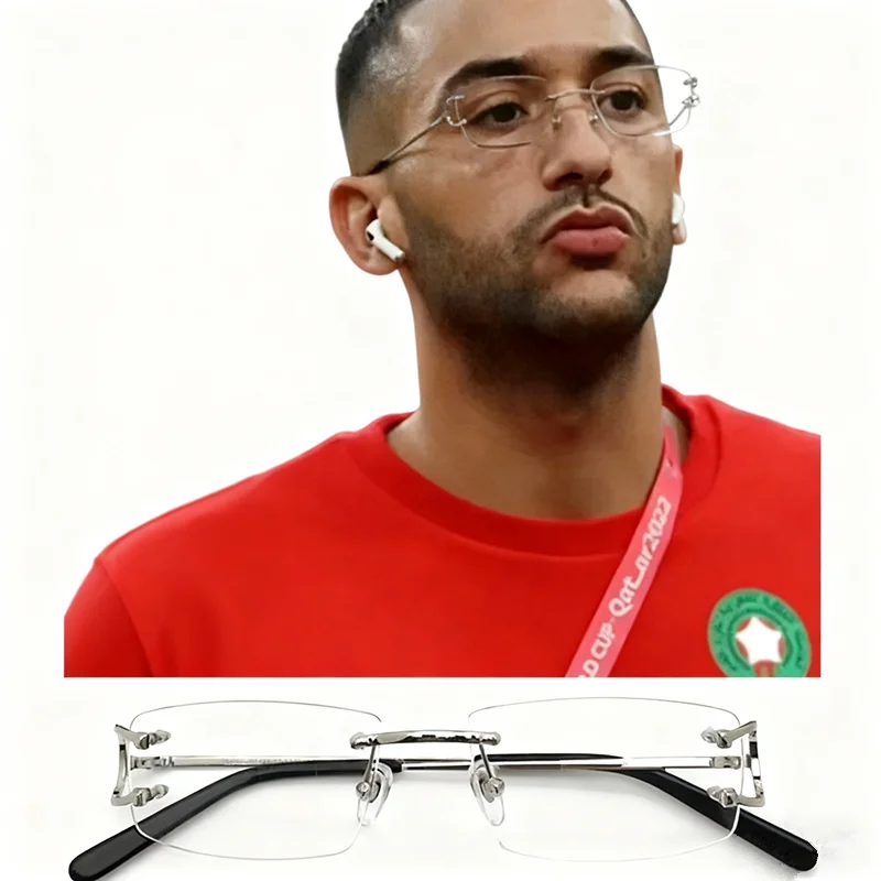 

Легкие прямоугольные очки унисекс в деловой оправе из чистого титана Qua o92o