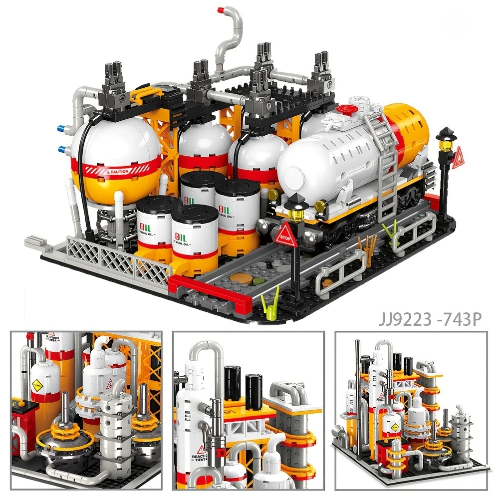 

Transportation And Storage Factory Model Building Blocks Bricks Creative 743PCS Construction Assembly Set Christmas Gift For Kid