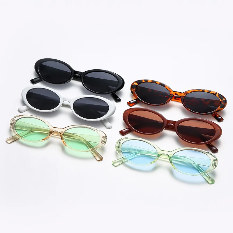 Sexy Vintage Oval Sunglasses Woman Brand Designer Shades Mirror Sun Glasses Retro Small Frame Black Oculos De Sol Feminino  image 6