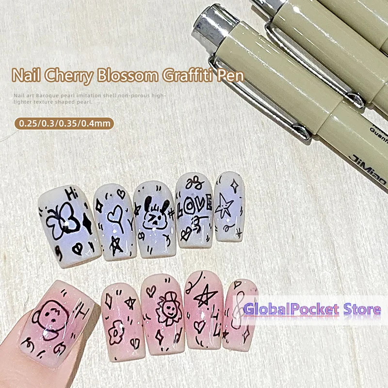 [TG823]Nail Art Graffiti Line Pen Gel Painting Waterproof Wire Drawing Pen Detail Sketching Pen Nail Design Tools