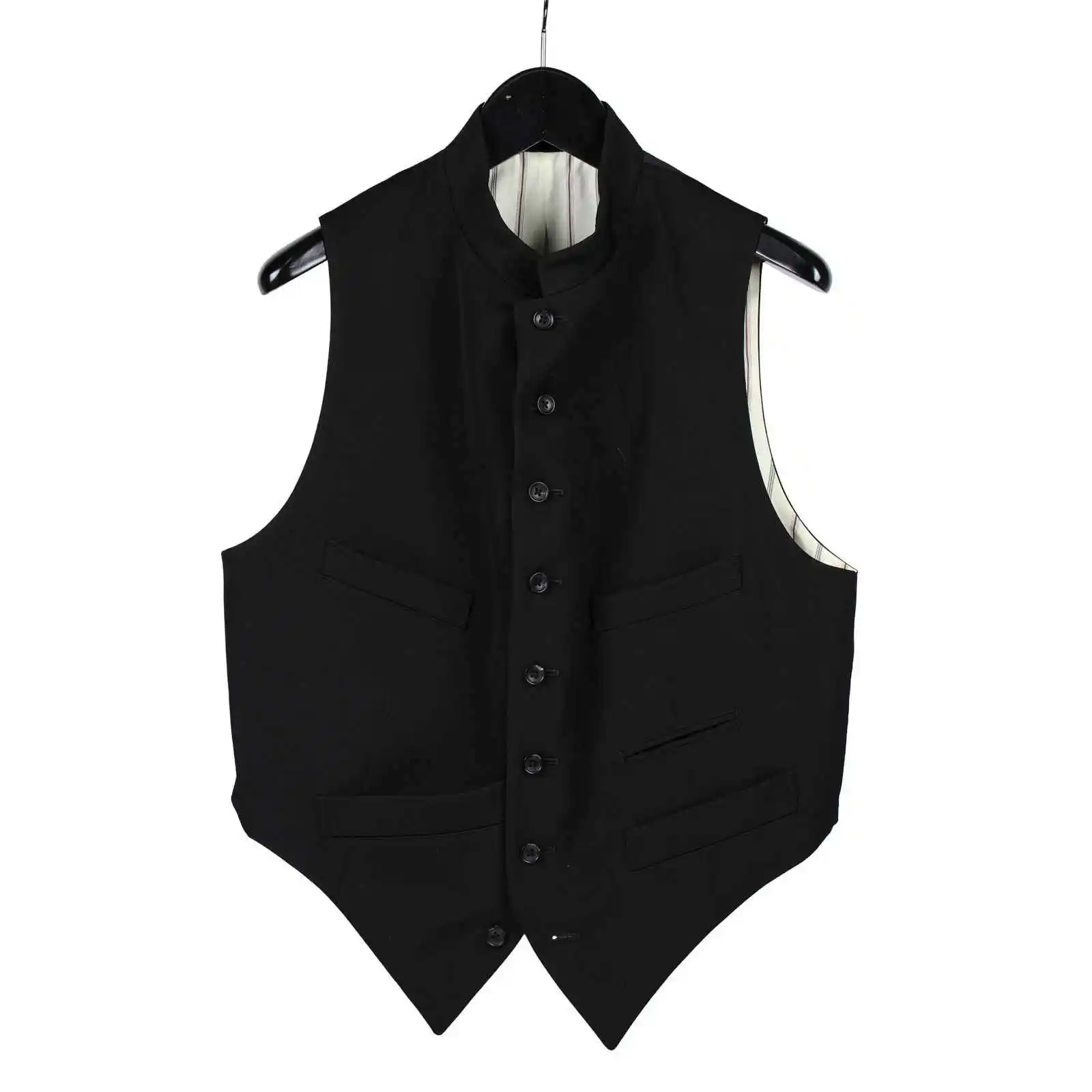 

TOP-YAMAMOTO черный костюм жилет женский новый дизайн с нишей снаружи перекрывающаяся жилетка короткий