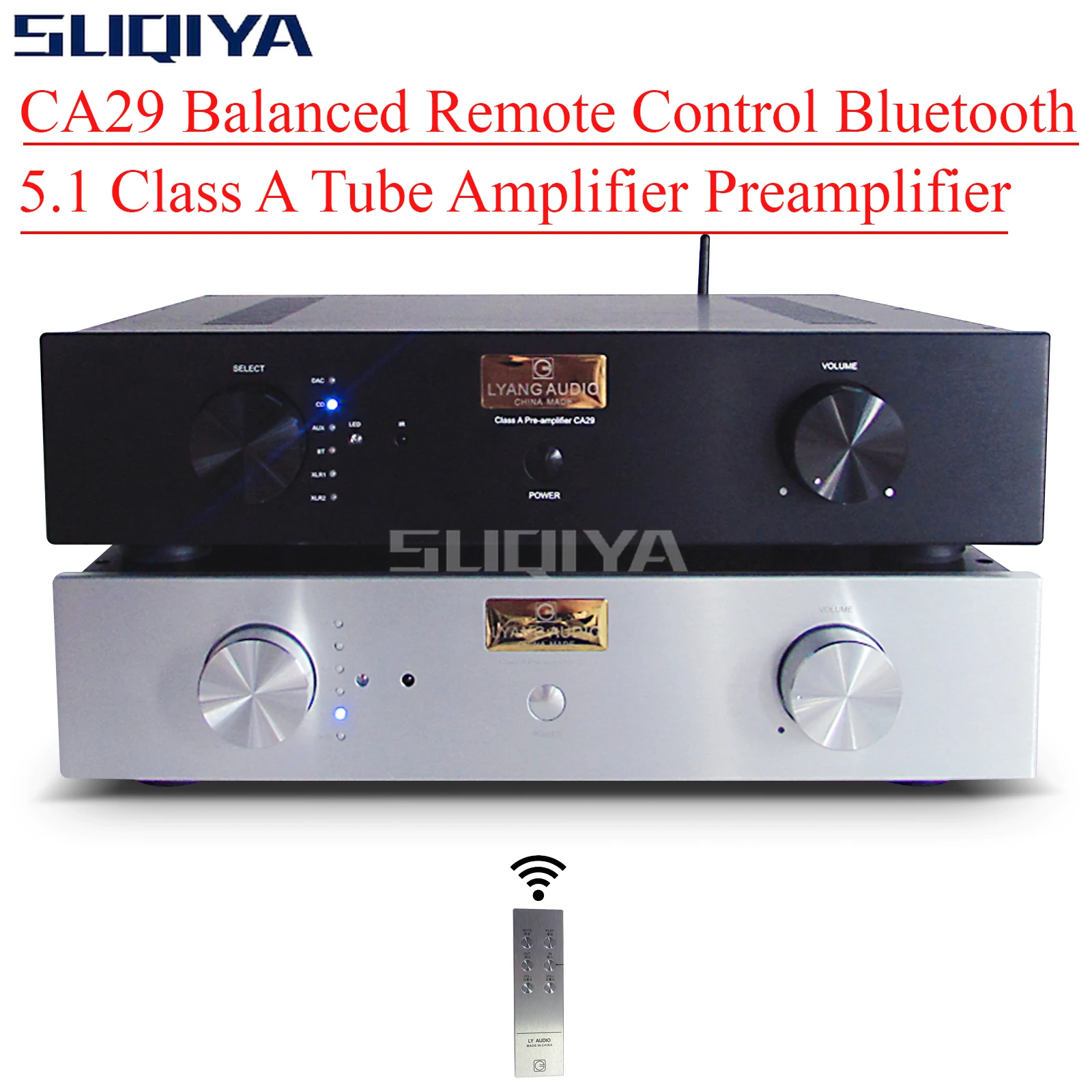 

SUQIYA-CA29 Balanced Remote Control Bluetooth 5.1 Class A 6H23 Tube Amplifier Preamplifier