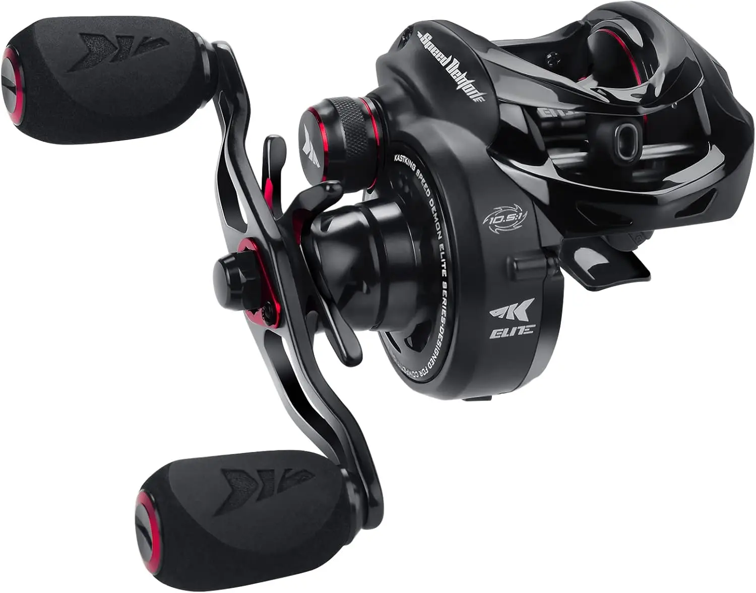 Speed Demon Elite Fishing Reel, World's Fastest 10.5:1 Gear Ratio/Deadbolt Baitcasting Reel, 10+1 Shielded Stainless Steel BB