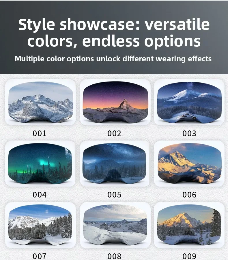 1/2/4/6Pcs Ski Brille Schutzhülle Mode Schnee Berg Sternen Druck Tragbare Staub-proof Scratch-Proof Ski Brillen Abdeckung – Detail 7
